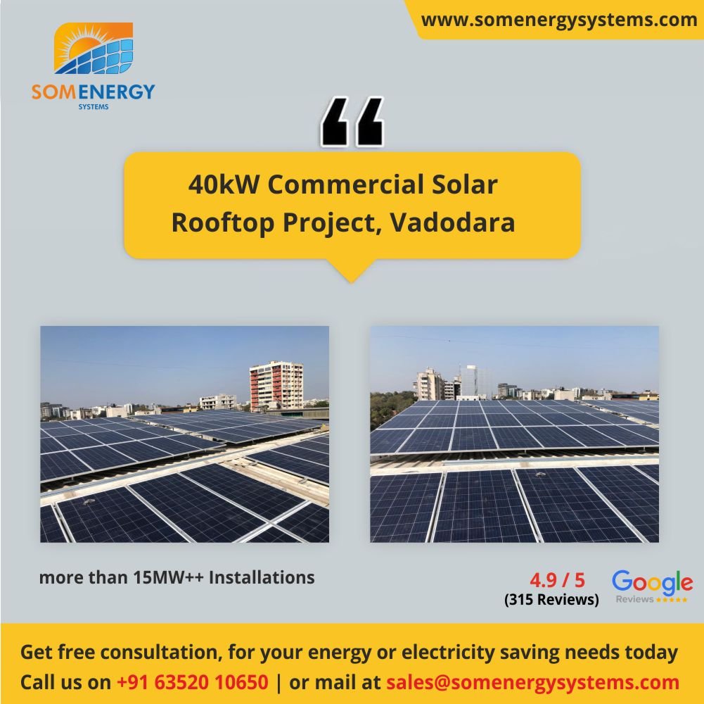 40kW Solar Rooftop Commercial Project - Som Energy Systems